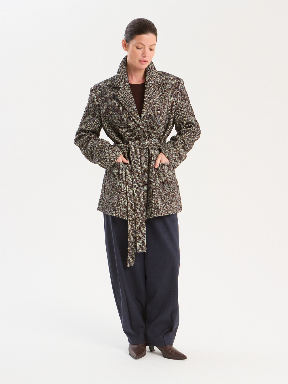 Полупальто Мульти с накладными карманами