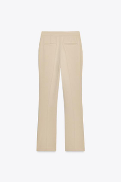 ZARA БРЮКИ FLARE С НИЗКОЙ ПОСАДКОЙ, ПЕСОЧНЫЙ