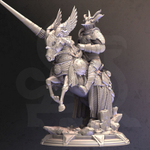 Человек Воин Паладин Варвар Файтер Рыцарь на коне миниатюра для dnd, днд, pathfinder, фентези, Настольная игра, НРИ, Варгейм, РПГ
