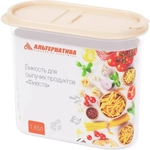 Емкость для сыпучих продуктов Фиеста 1,65л с клапаном, бежевый