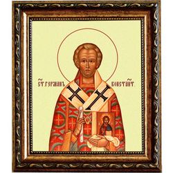 Герман Константинопольский святитель. Икона  на холсте.