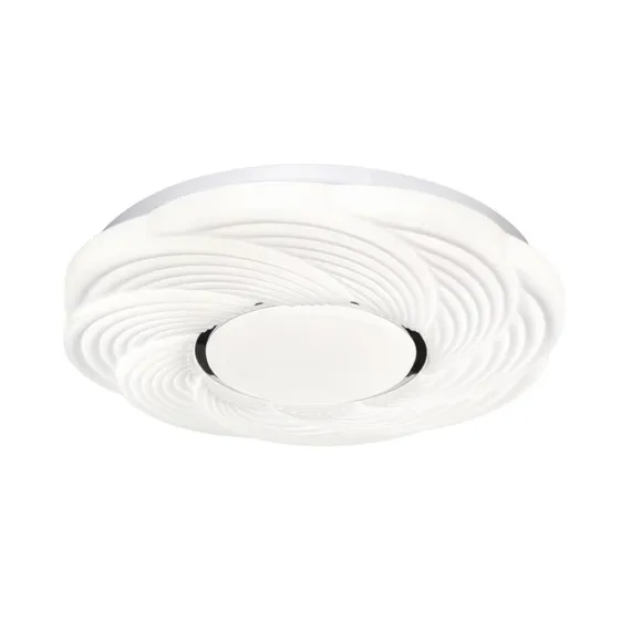 7687/DL PALE SN Светильник пластик/белый/серебристый LED 48Вт 4000К D390 IP43 BIGO
