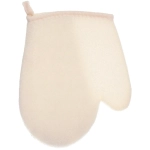 Мочалка - варежка массажная «SANTA MONIKA - BOKALLI», цвет белый / серый, 22*18см (зип пакет и наклейка Ultramarine)✦