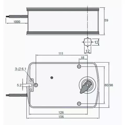 Электропривод UCP UE-24-15 реверсивный