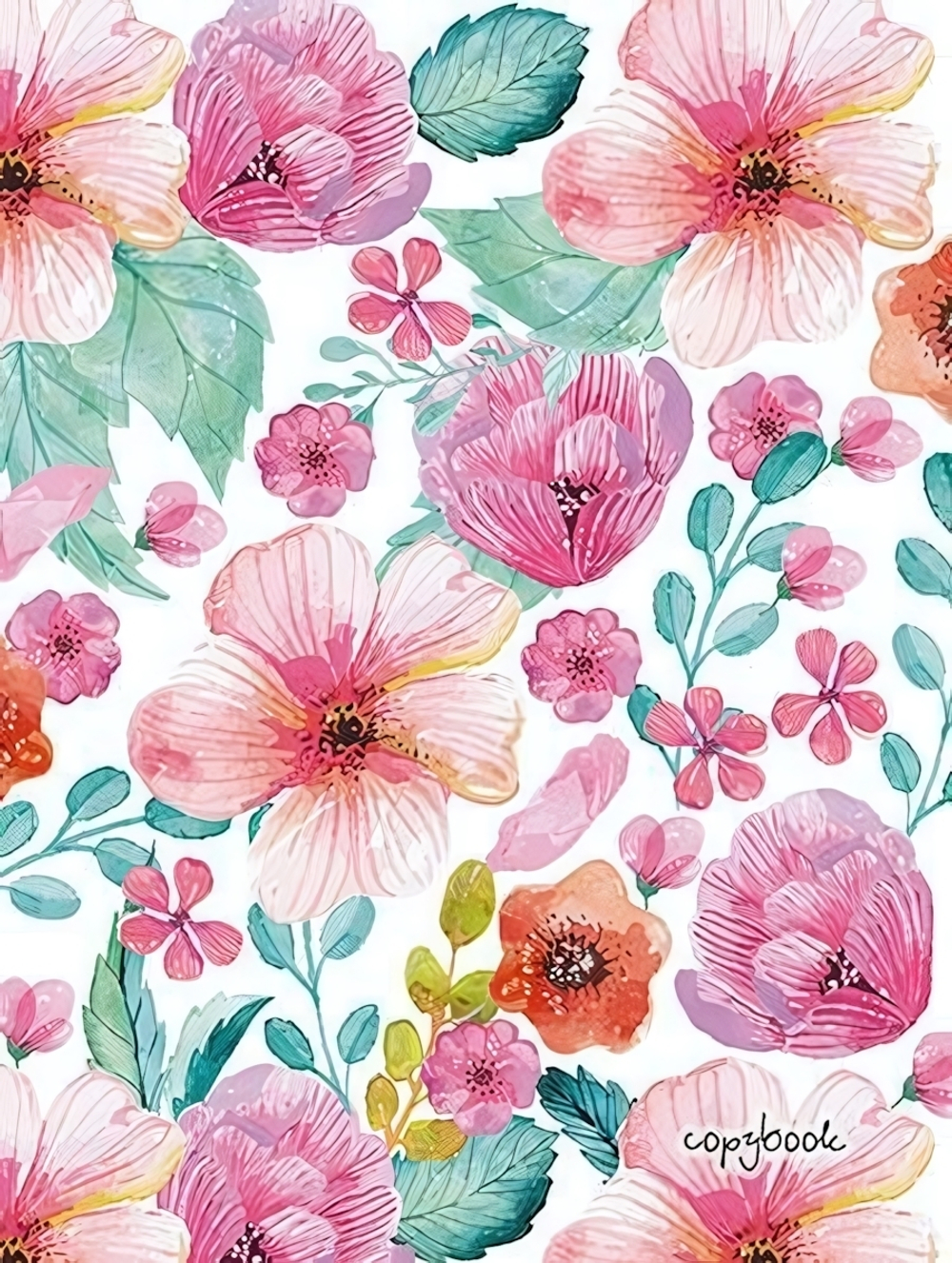 Тетрадь А5 48л. клет. "Цветочная акварель" (Апплика)