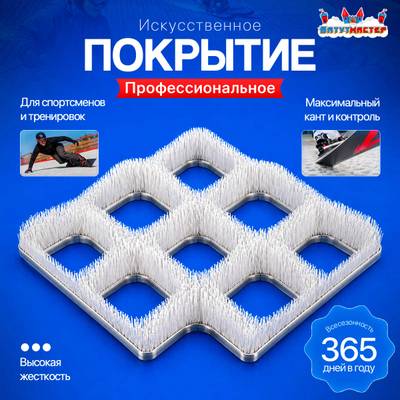 Щеточное покрытие для спортивной горнолыжной трассы 500 м² Профессиональное