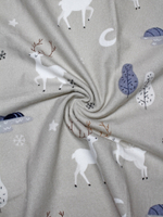 Комплект фланелевых пелёнок: Зайки и олени 90*130