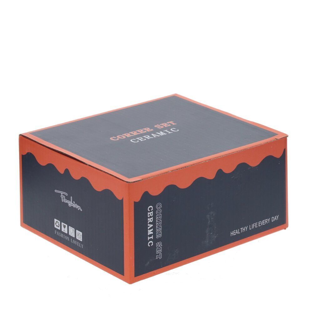 GAEM Кружка с блюдцем и ложкой, 220 мл, L16 W14 H7,5 см, 4в.