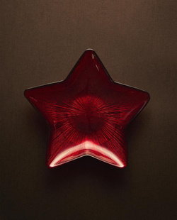 ZARA HOME НОВОГОДНЯЯ СТЕКЛЯННАЯ МИСКА «ЗВЕЗДА», КРАСНЫЙ