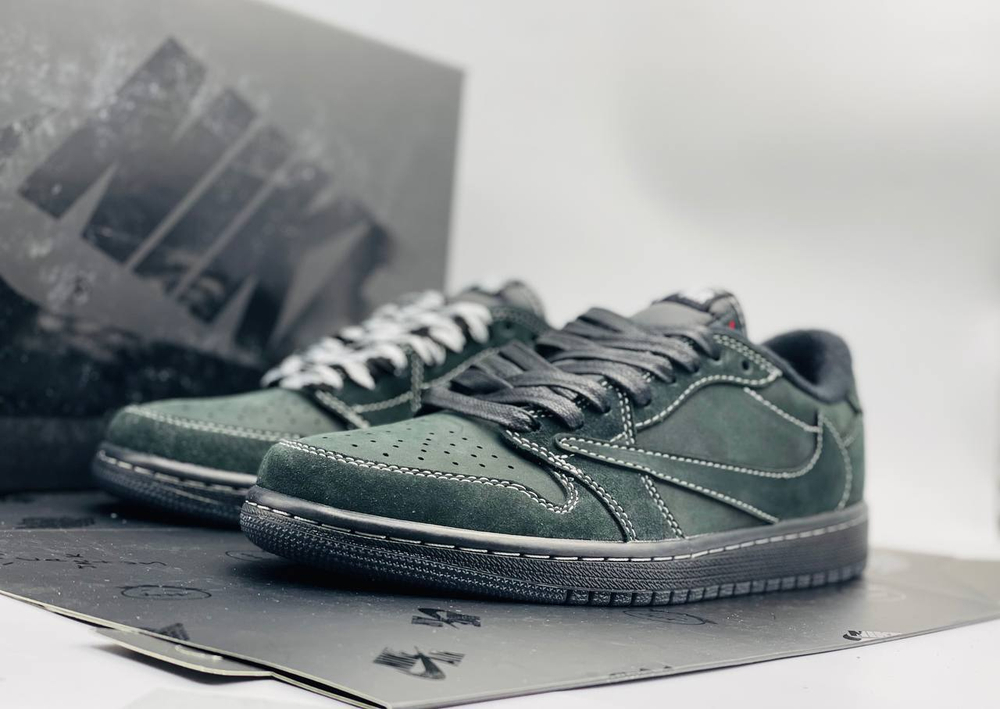 Кроссовки Nike Air Jordan 1 Low x Travis Scott Black Phantom