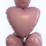 Ag Шар Сердце 19''/48 см, Пустынная роза, Бохо (БГ-17)