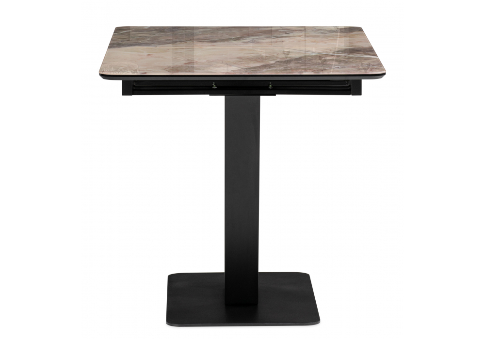 Стол стеклянный Woodville на тумбе Бугун 120х80х77 каталония, черный