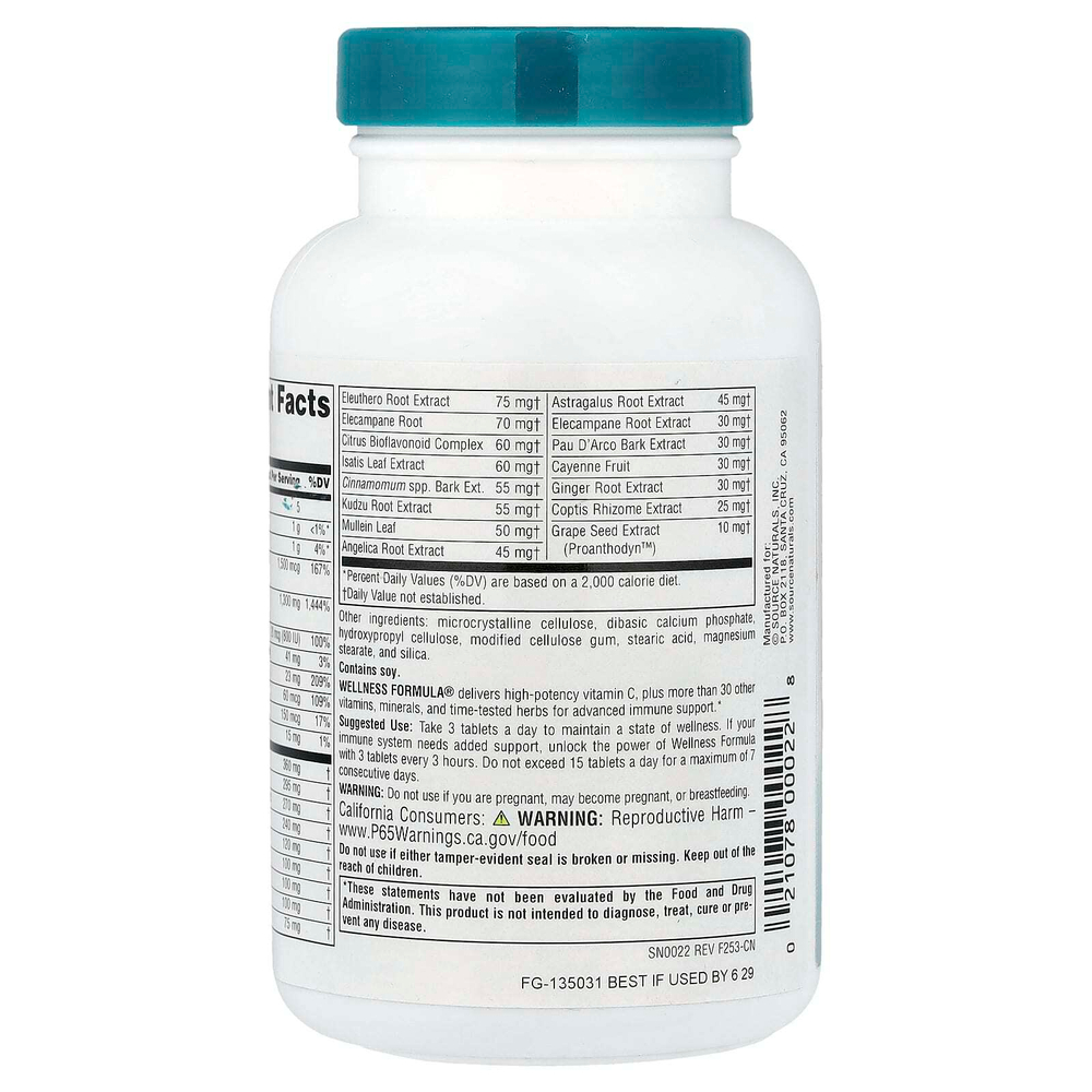 Source Naturals, Wellness Formula, улучшенная поддержка иммунитета, 90 таблеток