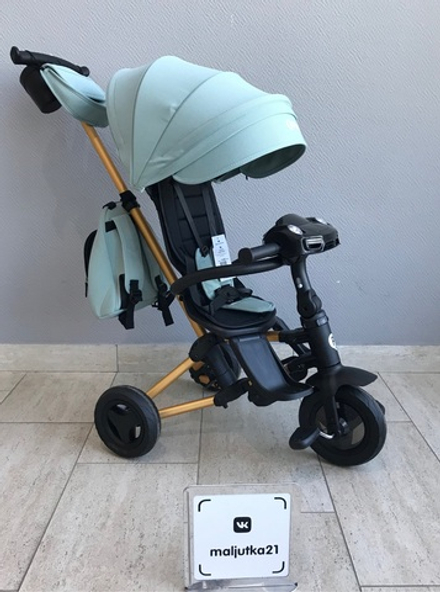 Велосипед трехколесный Qplay S700-17 SPRINTER SM Mint (Rub/Gold) (муз.панель)
