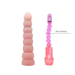 Гнущийся вибратор с хребтом Flexi Vibe Sensual Spin - 19 см.