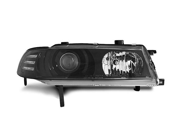 Передние фары Honda Prelude 4 angel eyes black