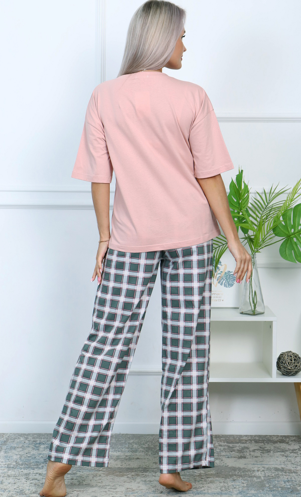 Пижама женская штаны+футболка к/р ТК-3840