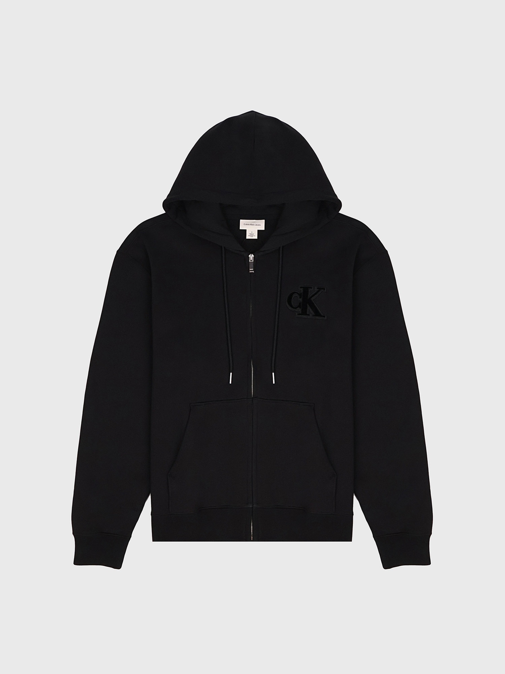 Худи на молнии Calvin Klein Fleece Monogram Relaxed Black