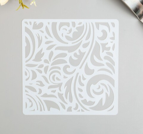 Трафарет пластик "Растительный узор" 15х15 см