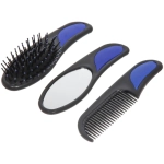 Расчески в наборе 3шт «Мини», цвет основной черный, упаковка пакет, микс 3 расцветки