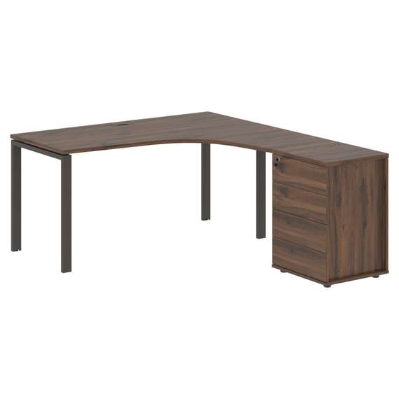 Стол эргономичный с тумбой EUCET 1518(R)  1560х1880х750 EDIS