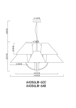 Подвесная люстра Arte Lamp RONDO