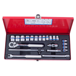 Набор торцевых головок с принадлежностями 3/8&quot;, шестигранные, 6-22 мм, 22 предмета KING TONY 3523MR