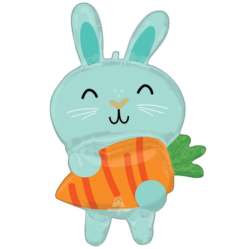 А Фигура, Зайка/Заяц с морковкой, 22"/55 см * 34"/86 см