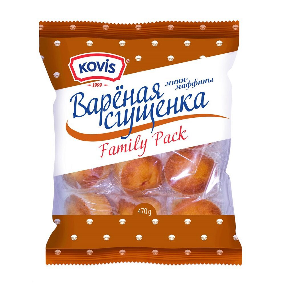 Мини-маффины Kovis Вареная сгущенка 470 гр