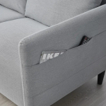 Диван 3-местный - IKEA ANGERSBY/ЭНГЕРСБИ ИКЕА, 89х84х196 см, серый