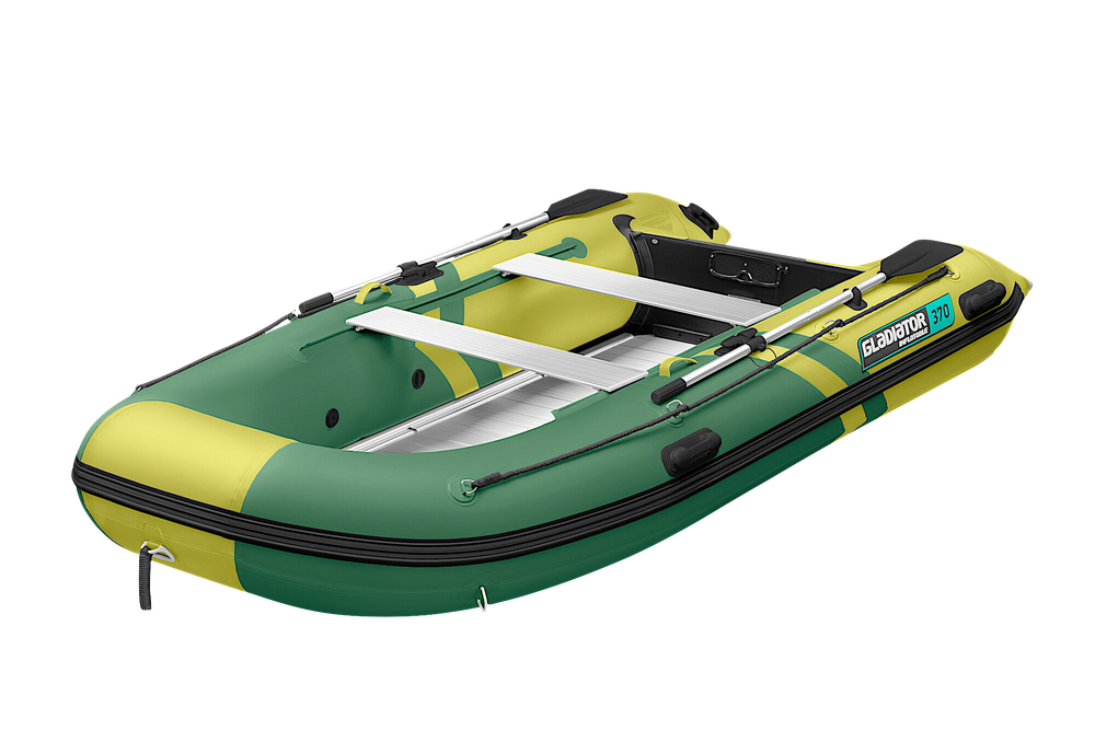 Лодка ПВХ Gladiator Light B370AL с алюминиевым полом -