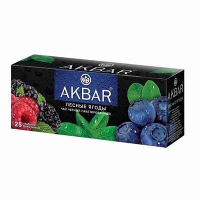 "                Акбар Бернли 25пак/15 черн. лесные ягоды   ООО""Яковлевская ЧФ"" "