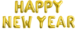 Набор букв "Happy New Year" золото металлик 41 см