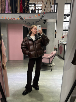 Пуховик Лак горький шоколад