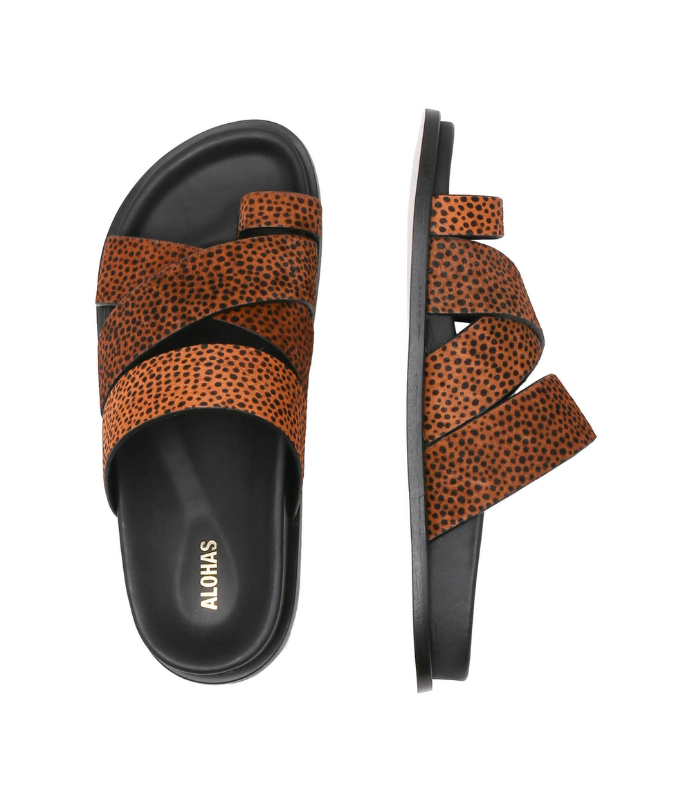 Кожаное вьетнамки Harllow Alohas - коричневый(S100530)