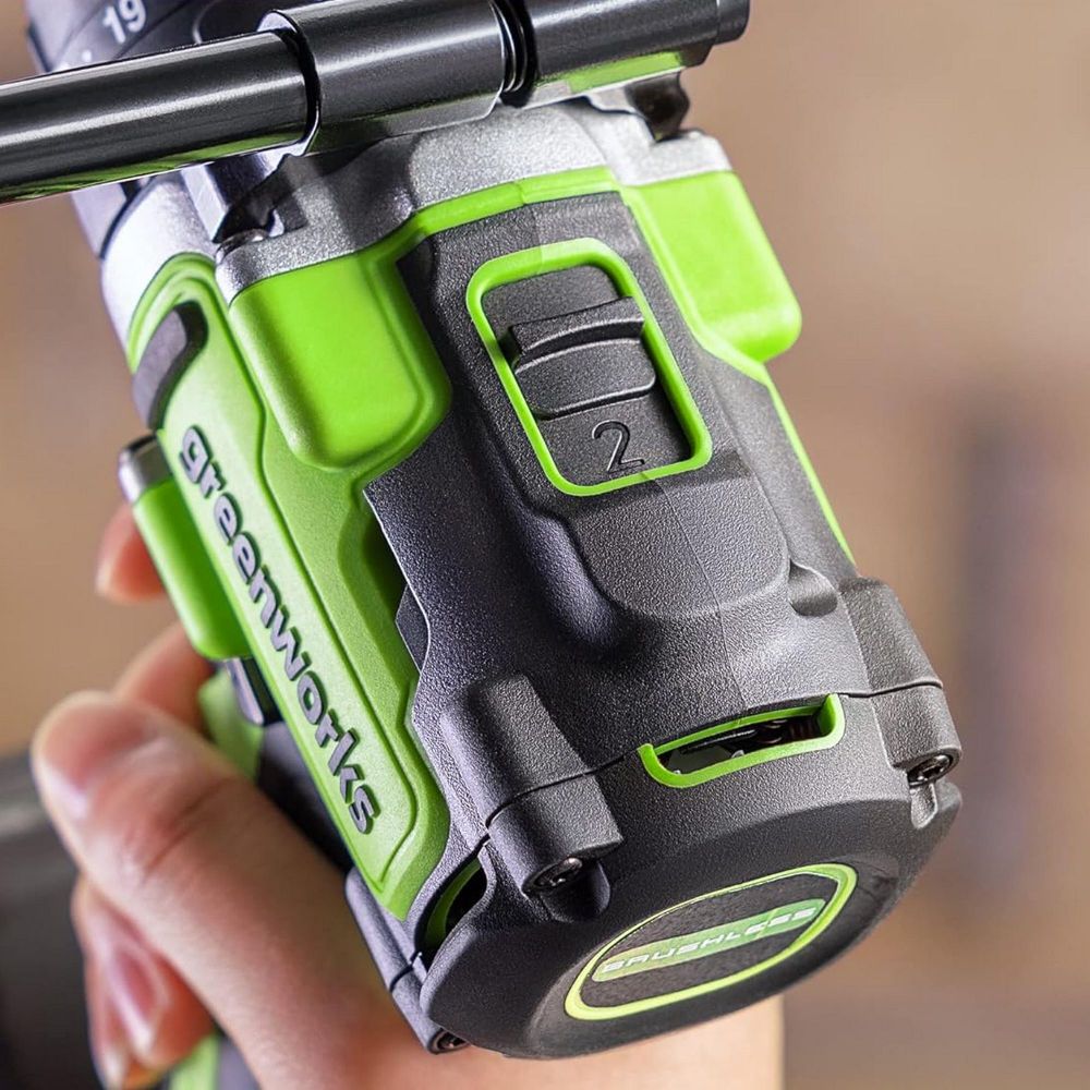 Дрель-шуруповерт ударная акк. Greenworks GD24DD140, 24V,б/щет,70/140Нм,Anti-kickback,1x4Ач,ЗУ,кор (3707607CUB)