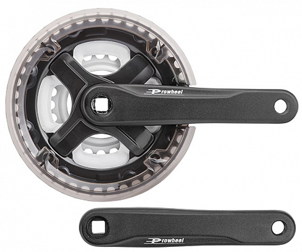 Шатуны 1/2"х3/32" 24/34/42 зуб. 175мм TA-CN68 PROWHEEL "под квадрат" сталь/алюм. чёрно-серебр.