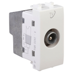 Розетка TV проходная модульная, "Avanti", "Белое облако", 1 модуль