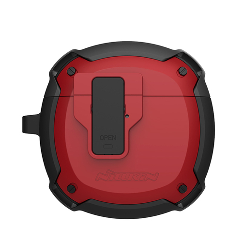 Чехол красного цвета от Nillkin Bounce Case для наушников Huawei FreeBuds 4 и 4E, с карабином