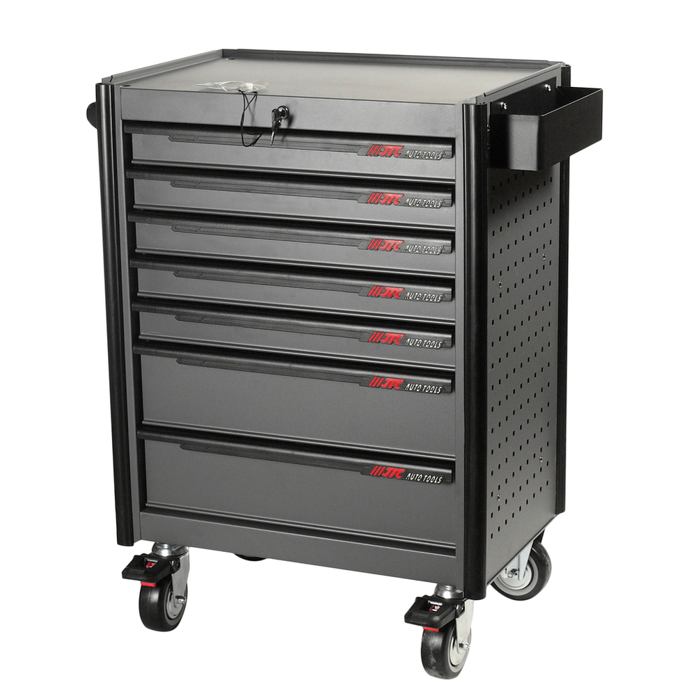 Тележка инструментальная 7 секций с полкой для тары (JTC-5637) JTC