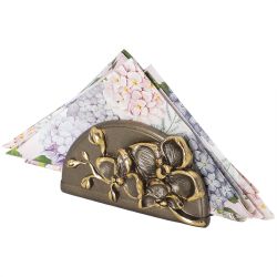 Сувенир Салфетница Орхидея Мильтония Бронза