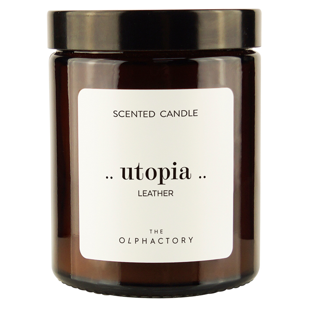 Свеча ароматическая the olphactory, utopia, leather, 30 ч
