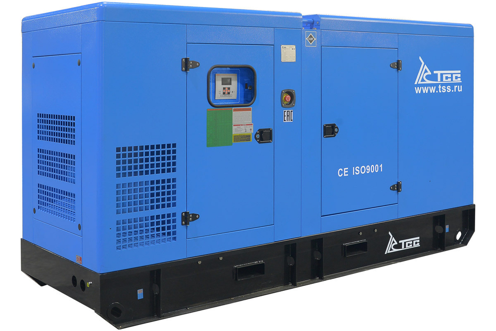 Дизельный генератор ТСС ЭД-150-Т400 в шумозащитном кожухе на прицепе