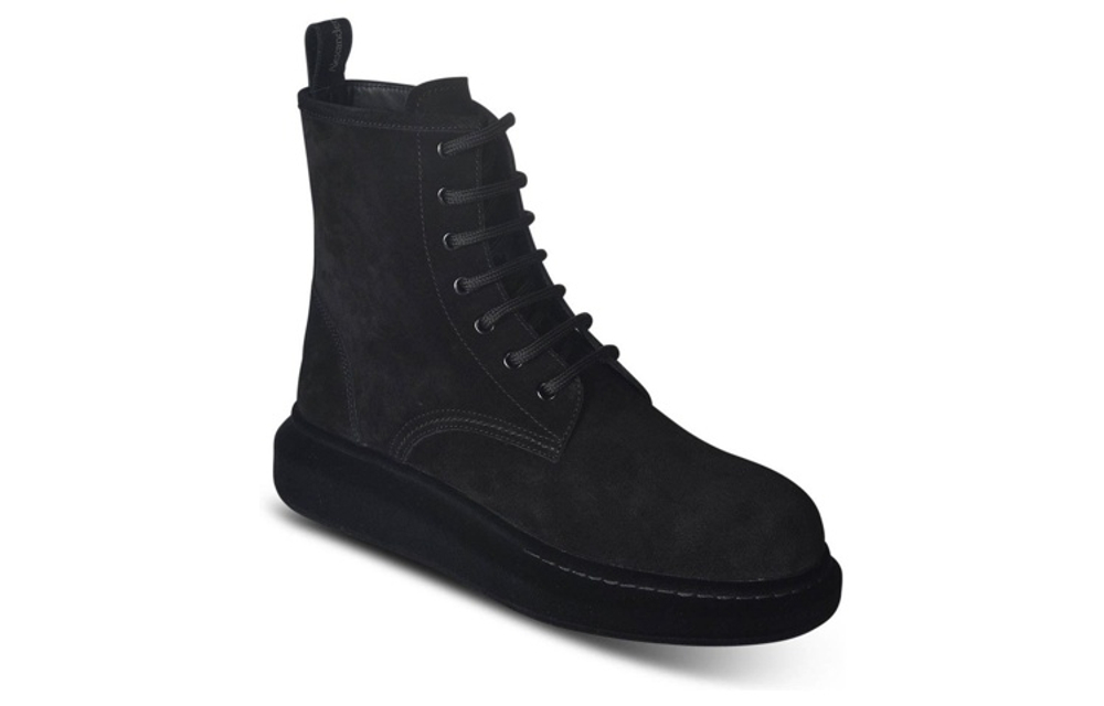 Alexander McQueen Leather Ankle Boots "Black Suede"