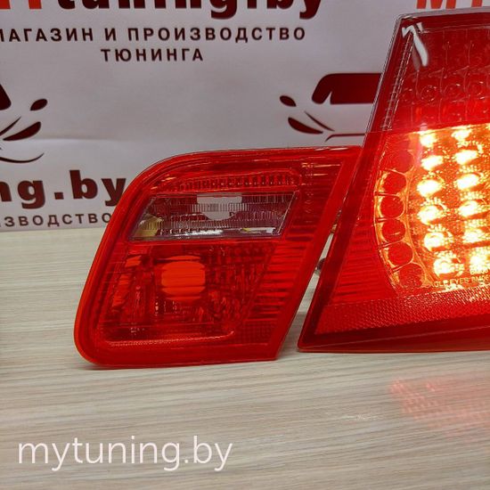 Задние фонари Bmw 3 E46 red smoke led
