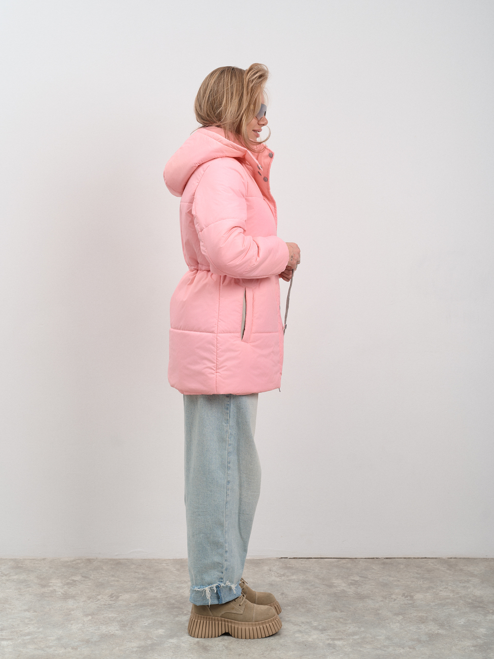 Парка женская демисезонная "Воздух" розовый