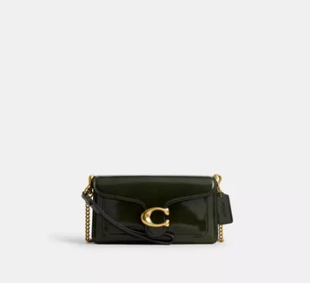 COACH СУМКА ЧЕРЕЗ ПЛЕЧО TABBY 19 С ЦЕПОЧКОЙ, ОЛИВКОВЫЙ