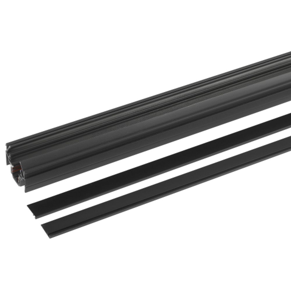 Магнитный трековый шинопровод ЭРА TRM-PC20-200B NOVA встраиваемый для натяжных потолков 2м 48V черный | Магнитный шинопровод и аксессуары