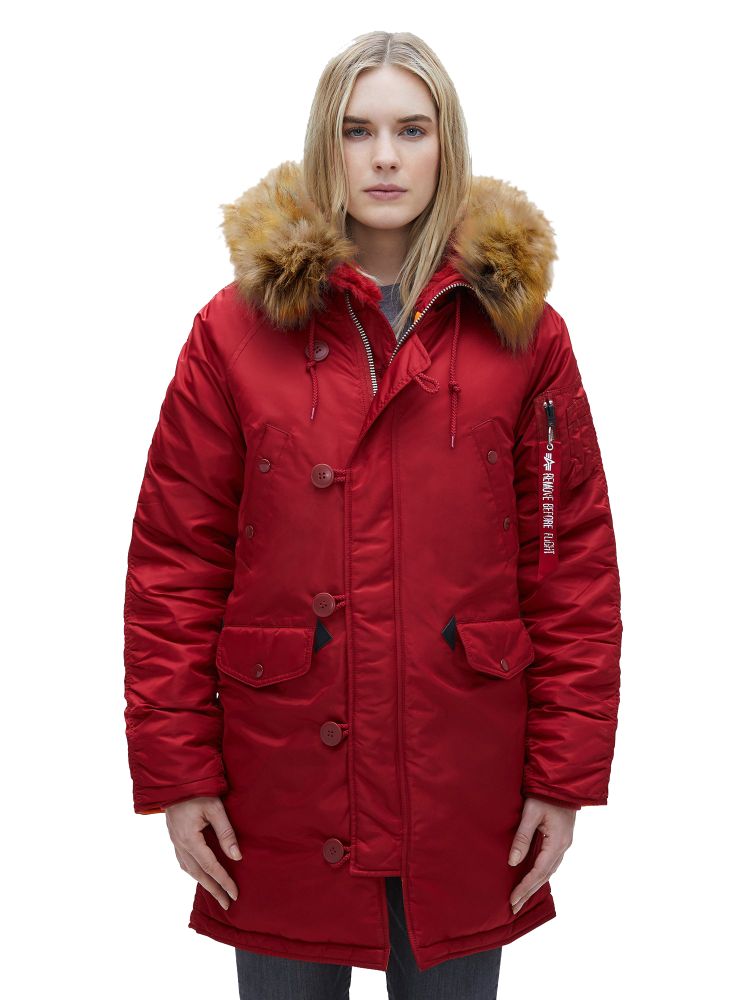 Парка Alpha Industries N-3B W Parka Commander Red (красная)