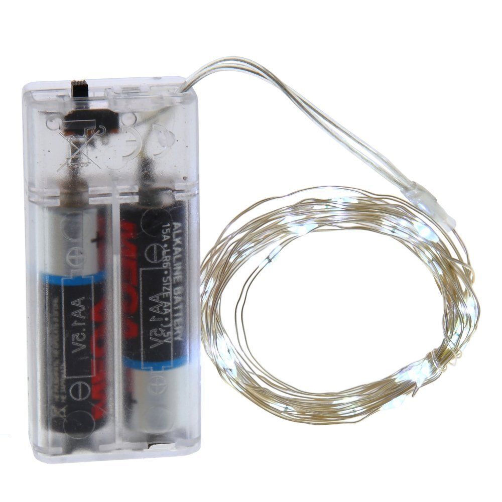 GAEM Электрогирлянда (30 бел, 2хАА, н/п), L303 W0,1 H0,5 см